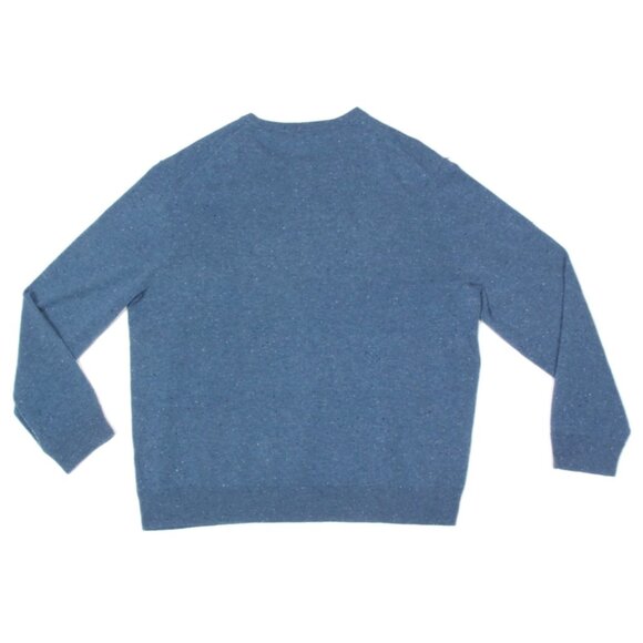 EVERLANE Blue Speckled Crewneck Sweater Men's Cashmere size XXL /601 - Picture 3 of 4